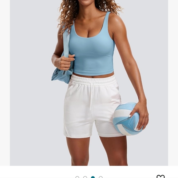 NWT CRZ YOGA Womens Pure Blue Butterluxe U Back Longline Sports Bra - Picture 3 of 10